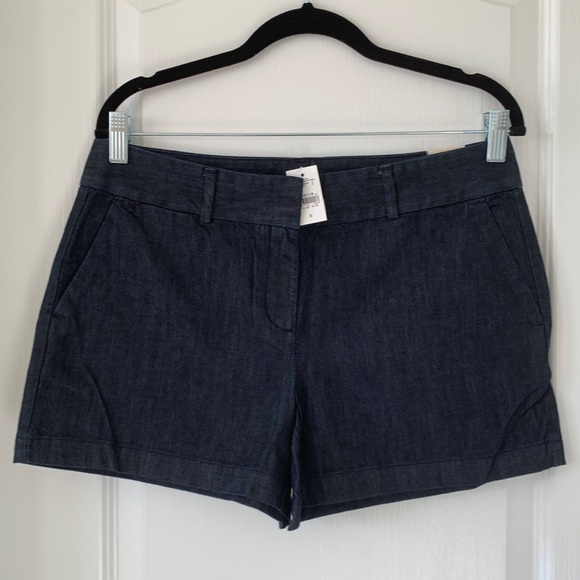 LOFT Dark Rinse 100% Cotton 4” Inseam Jean Shorts Size 6 New With Tag - Picture 1 of 11